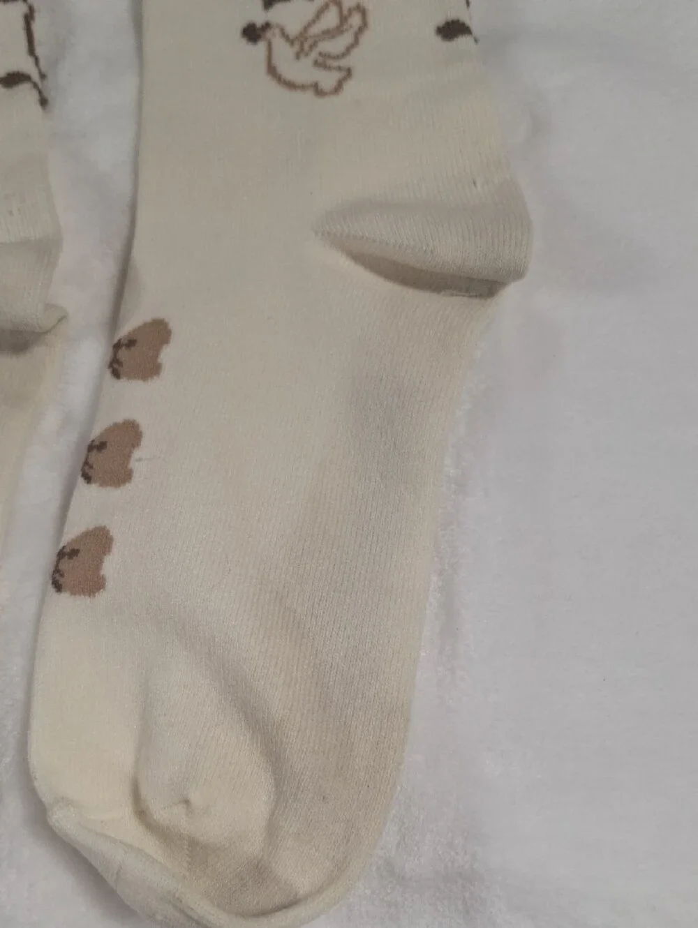Innocent World Ivory Dove Floral Garland OTK Socks | Classic Lolita 🤍